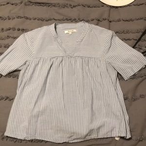 Madewell Blue/white striped top